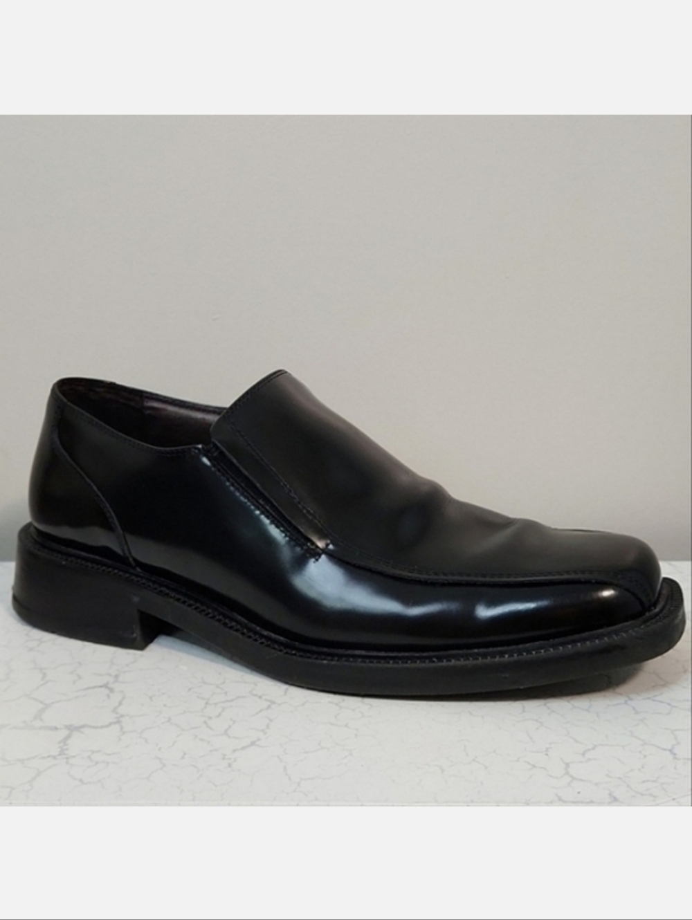 Aldo Men's Black Leather Loafer, Size 41 ~ VGUC